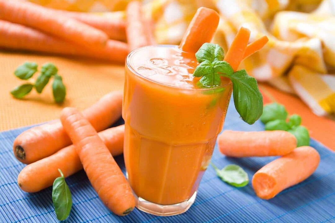 сок от моркови за подобряване на потентността